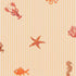 Eijffinger Tiny Treasures strepen behang met zeedieren voor de kinderkamer jongenskamer meisjeskamer warm geel oranje 363171