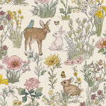 Bosdieren behang meisjeskamer eijffinger tiny treasures kinderbehang 363190 creme