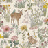 Bosdieren behang meisjeskamer eijffinger tiny treasures kinderbehang 363190 creme