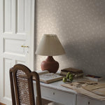 Myrten Borastapeter bloemen behang voor de meisjeskamer en babykamer beige 5713