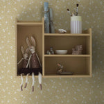 Borastapeter Myrten bloemen behang voor meisjekamer en babykamer geel beige 5732