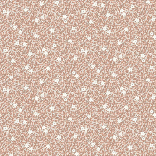 Borastapeter Myrten bloemen behang voor meisjekamer en babykamer terra beige 5733