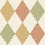 Midbec Kalas harlekijn ruiten behang voor jongenskamer en meisjeskamer en babykamer multi kleur