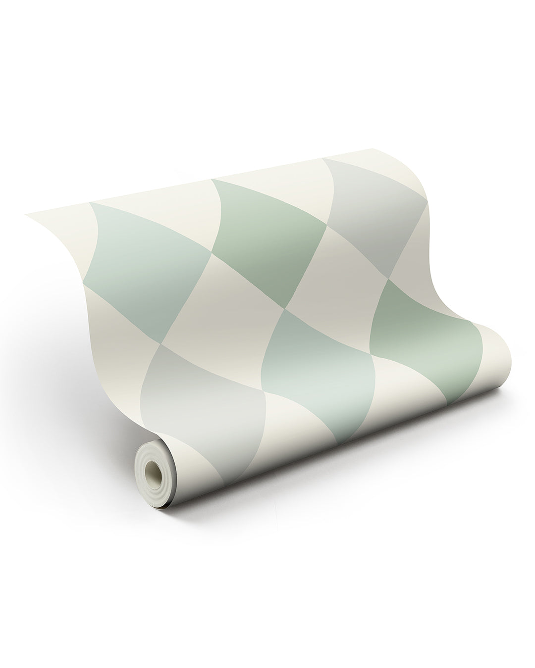 Midbec Kalas harlekijn ruiten behang voor jongenskamer en meisjeskamer en babykamer blauw groen