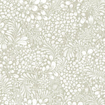 Midbec Siv bladeren en bloemen behang voor de babykamer of meisjeskamer warm beige 65131