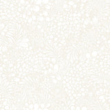 Midbec Siv bladeren en bloemen behang voor de babykamer of meisjeskamer Offwhite 65132