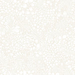 Midbec Siv bladeren en bloemen behang voor de babykamer of meisjeskamer Offwhite 65132