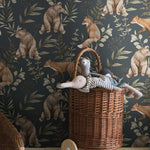 Borastapeter bosdieren behang voor de kinderkamer blauw 6920