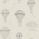 Borastapeter up in the sky luchtballonnen behang voor een jongenskamer of babykamer beige 6941