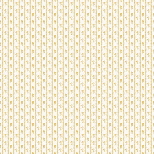 Borastapeter Lilla Lyckan bloemen behang meisjeskamer babykamer geel en creme 6953