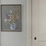 Borastapeter Lilla Lyckan bloemen behang meisjeskamer babykamer lihtblauw en creme 6956