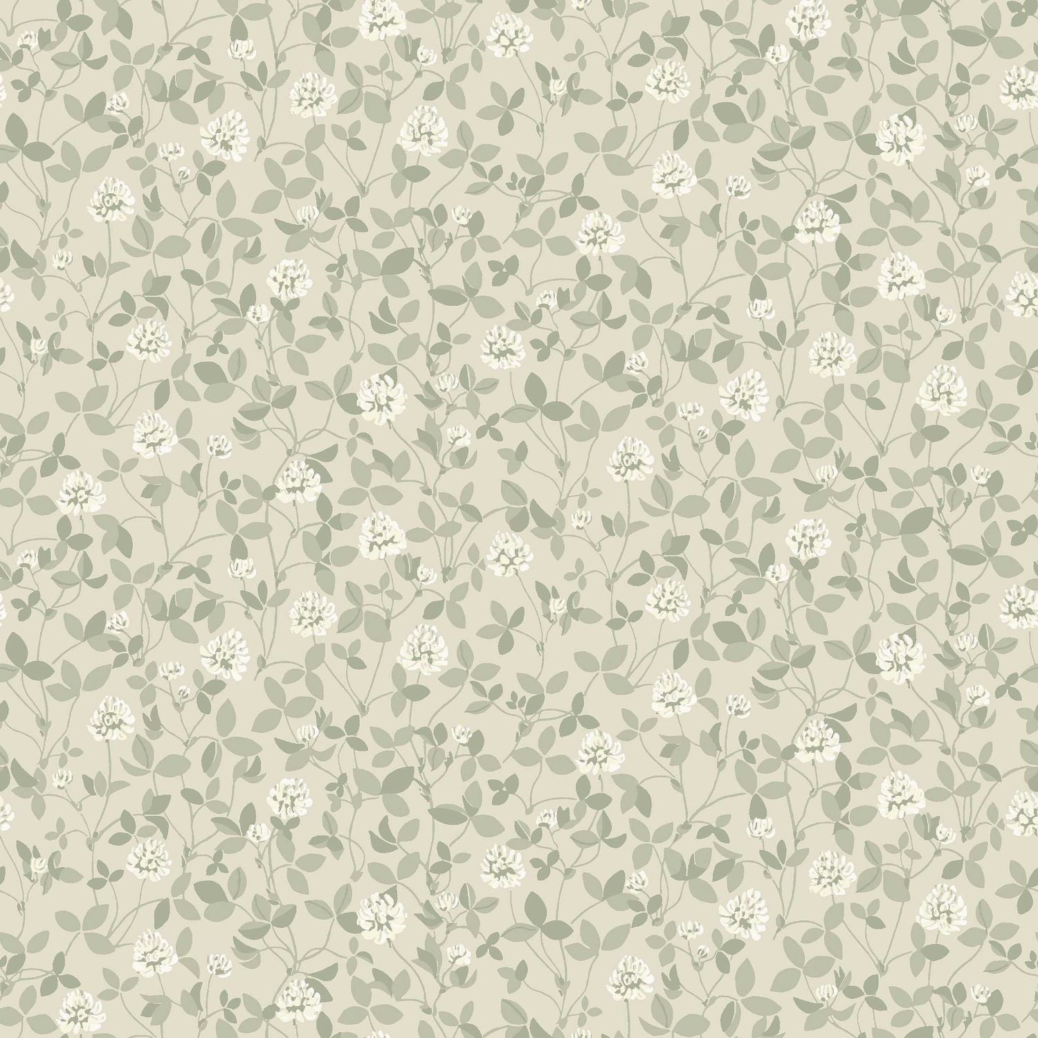 Borastapeter bloemenbehang voor meisjeskamer en babykamer beige Klöver 6977