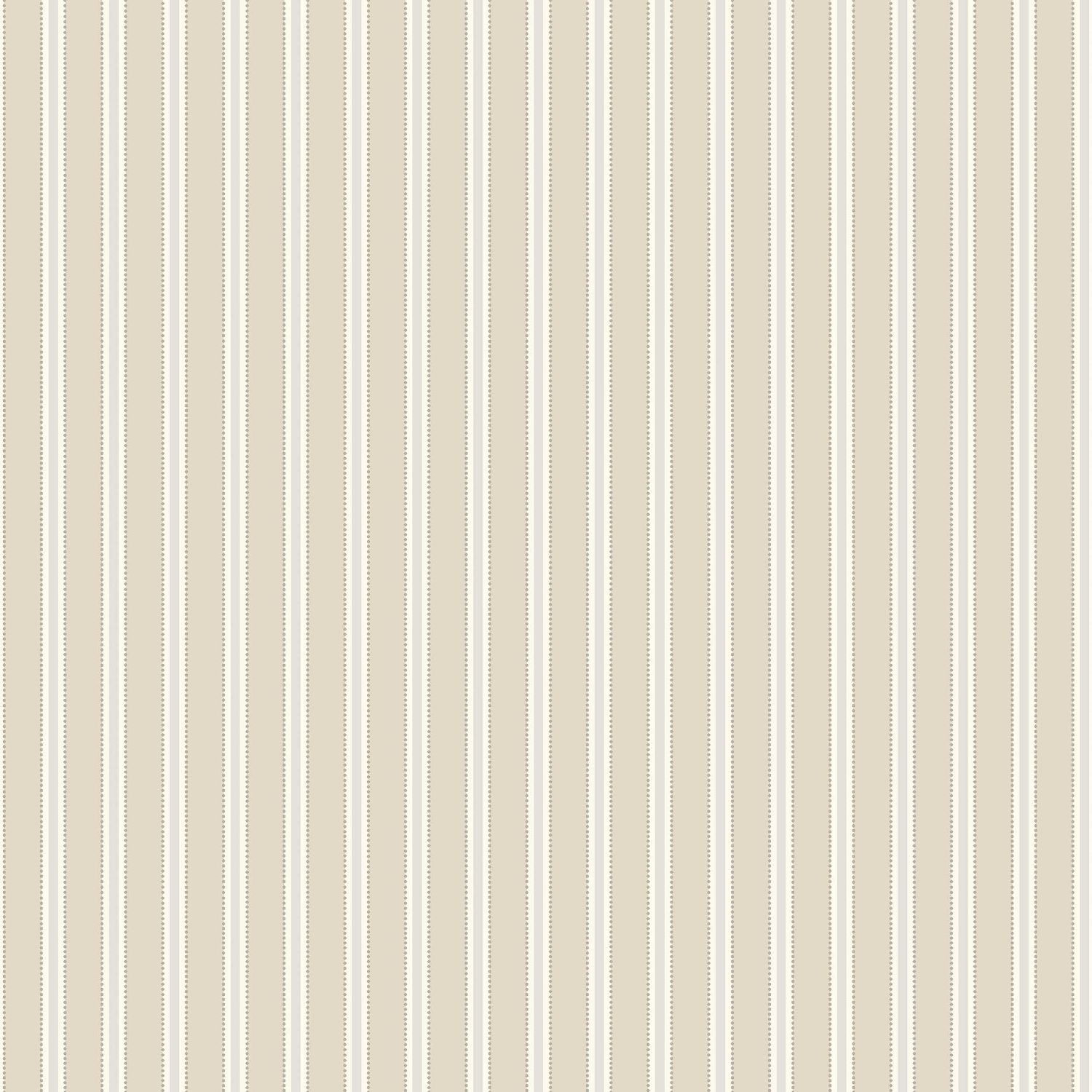 Borastapeter Pärlrand gestreept behang voor jongenskamer meisjeskamer en babykamer neutrale kinderkamer met stipjes beige 6979