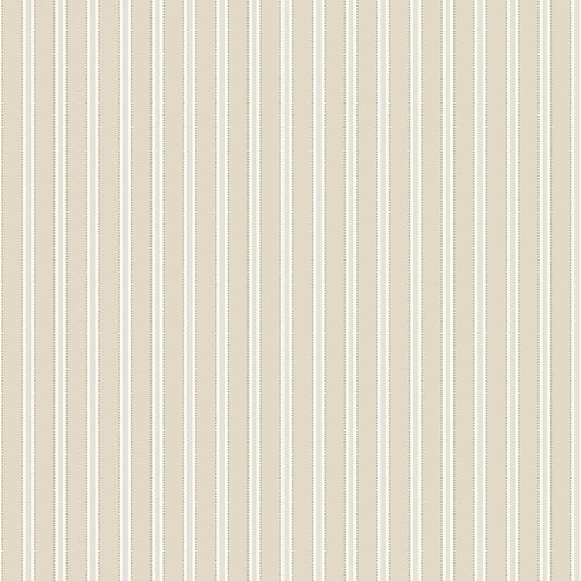 Borastapeter Pärlrand gestreept behang voor jongenskamer meisjeskamer en babykamer neutrale kinderkamer met stipjes beige 6979