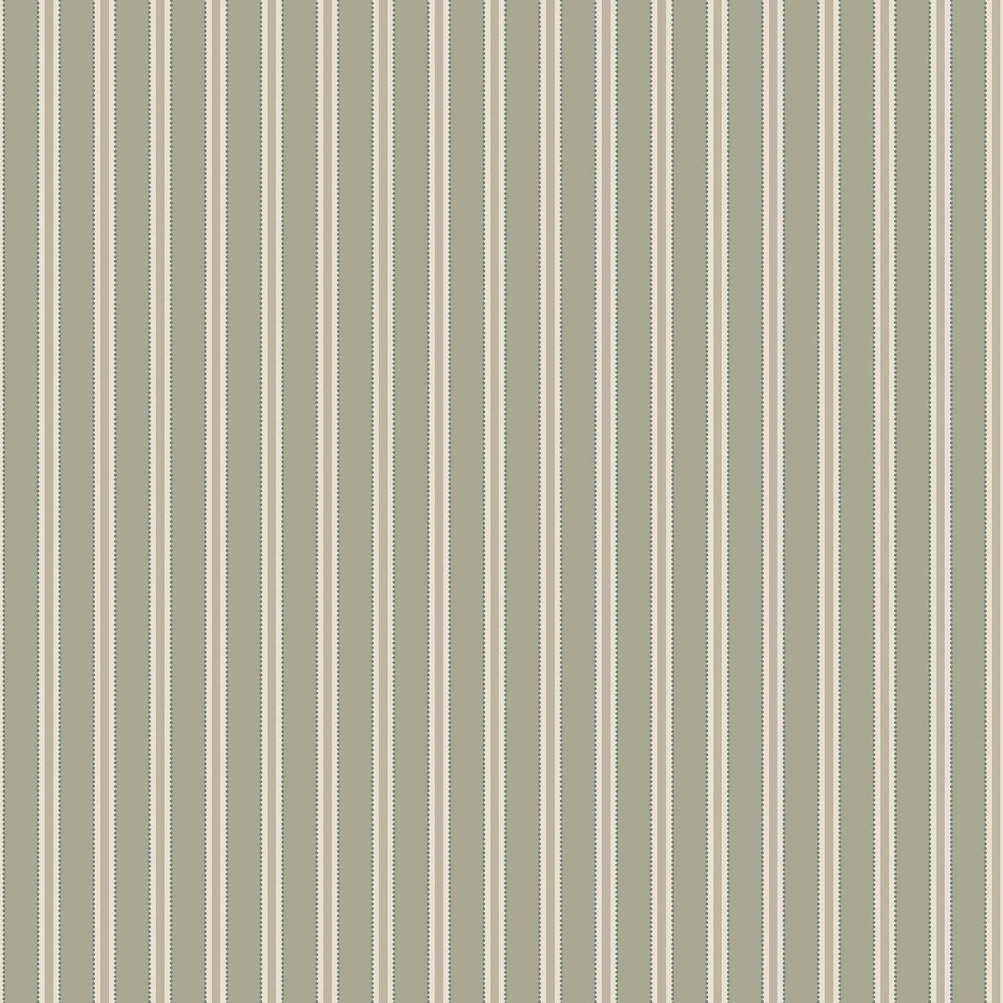Borastapeter Pärlrand gestreept behang voor jongenskamer meisjeskamer en babykamer met stipjes groen beige 6980