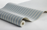 Borastapeter Pärlrand gestreept behang voor jongenskamer meisjeskamer en babykamer met stipjes blauw beige 6981