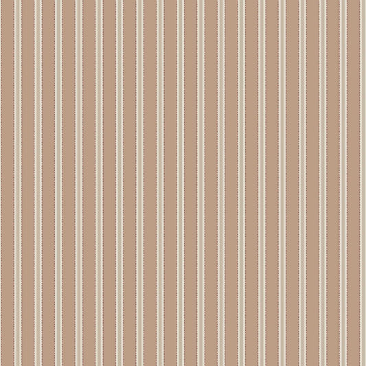 Borastapeter Pärlrand gestreept behang voor meisjeskamer en babykamer met stipjes terra beige 6982