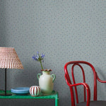 Borastapeter Petite Cherie bloemenbehang voor meisjeskamer en babykamer lichtblauw blauw 7783
