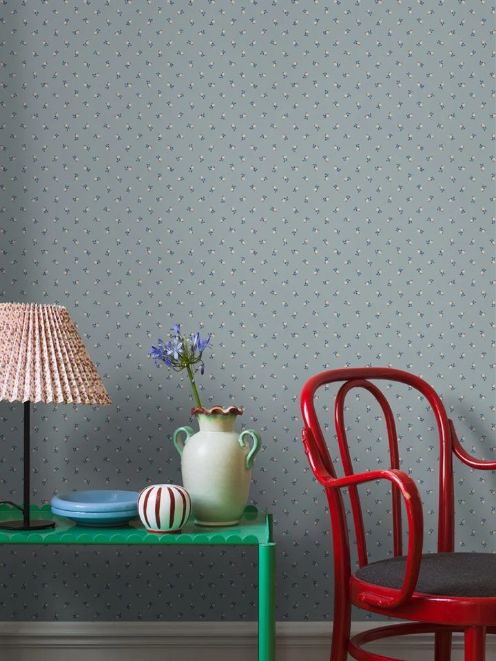 Borastapeter Petite Cherie bloemenbehang voor meisjeskamer en babykamer lichtblauw blauw 7783