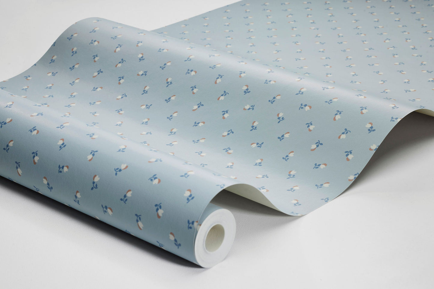 Borastapeter Petite Cherie bloemenbehang voor meisjeskamer en babykamer lichtblauw blauw 7783