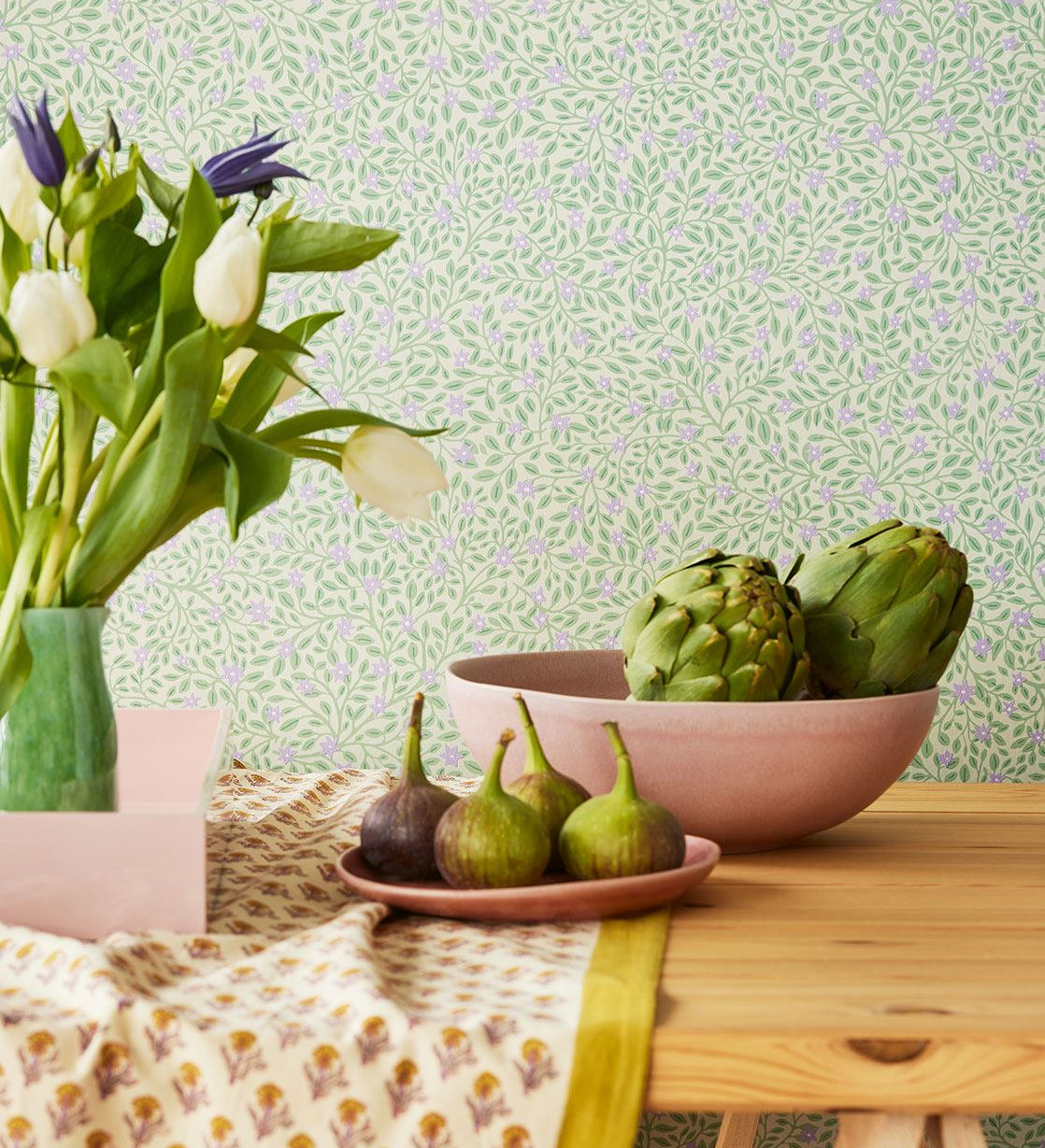 Eijffinger Behang Posy Bloemen 316053 - Groen
