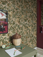 Borastapeter Fairies elfen behang voor meisjeskamer en babykamer Fairyland beige groen 8141