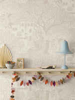 Kingdom of the Willow Borastapeter sprookjesbehang voor de kinderkamer, jongenskamer en neutrale kinderkamer beige 8143