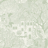 Kingdom of the Willow Borastapeter sprookjesbehang voor de kinderkamer, jongenskamer en neutrale kinderkamer groen 8144