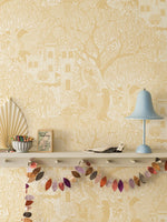 Kingdom of the Willow Borastapeter sprookjesbehang voor de kinderkamer, jongenskamer en neutrale kinderkamer geel 8145