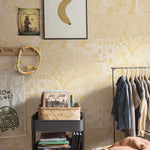 Kingdom of the Willow Borastapeter sprookjesbehang voor de kinderkamer, jongenskamer en neutrale kinderkamer geel 8145