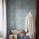 Kingdom of the Willow Borastapeter sprookjesbehang voor de kinderkamer, jongenskamer blauw 8147