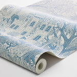 Kingdom of the Willow Borastapeter sprookjesbehang voor de kinderkamer, jongenskamer blauw 8147