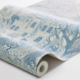Kingdom of the Willow Borastapeter sprookjesbehang voor de kinderkamer, jongenskamer blauw 8147