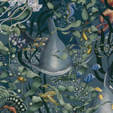 Underwater Magic Borastapeter zeedieren onderwater wereld behang voor de kinderkamer jongenskamer donkerblauw 8153