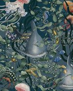 Underwater Magic Borastapeter zeedieren onderwater wereld behang voor de kinderkamer jongenskamer donkerblauw 8153