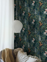 Underwater Magic Borastapeter zeedieren onderwater wereld behang voor de kinderkamer jongenskamer donkerblauw 8153