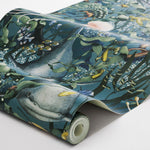 Underwater Magic Borastapeter zeedieren onderwater wereld behang voor de kinderkamer jongenskamer donkerblauw 8153