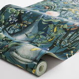 Underwater Magic Borastapeter zeedieren onderwater wereld behang voor de kinderkamer jongenskamer donkerblauw 8153