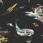 Space Adventure Borastapeter Fairyland ruimte behang voor de jongenskamer zwart 8155