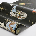 Space Adventure Borastapeter Fairyland ruimte behang voor de jongenskamer zwart 8155