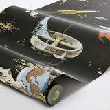 Space Adventure Borastapeter Fairyland ruimte behang voor de jongenskamer zwart 8155