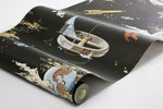 Space Adventure Borastapeter Fairyland ruimte behang voor de jongenskamer zwart 8155