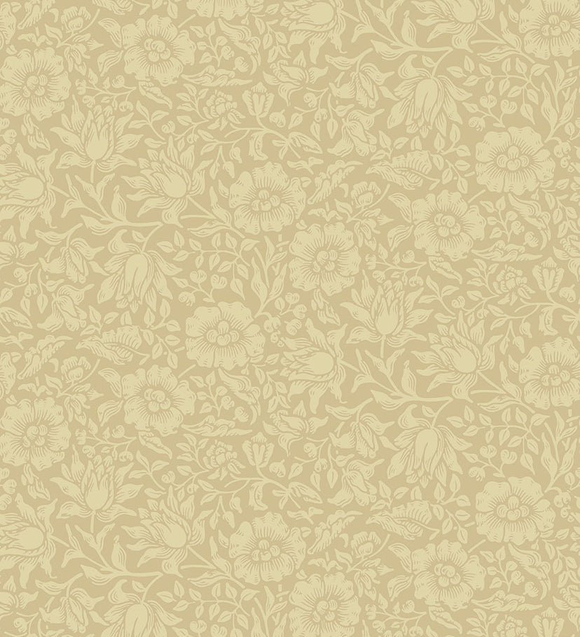 Midbec Mallow bloemenbehang meisjeskamer babykamer en tienerkamer oker geel 82039