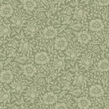 Midbec Mallow bloemenbehang meisjeskamer babykamer en tienerkamer vergrijsd groen 82041