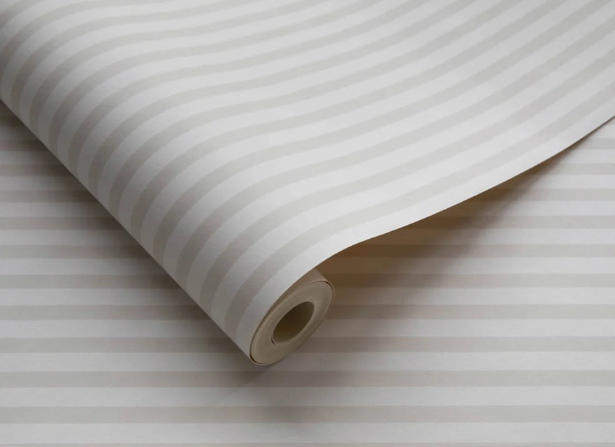 Sandberg Estelle strepen behang voor de kinderkamer of babykamer zand beige 826-09