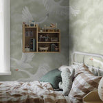 Clouds Swans mural van Borastapeter zwanen behang voor meisjeskamer en babykamer 9414W