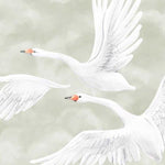 Clouds Swans mural van Borastapeter zwanen behang voor meisjeskamer en babykamer 9414W