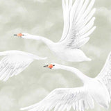 Clouds Swans mural van Borastapeter zwanen behang voor meisjeskamer en babykamer 9414W