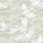 Clouds Swans mural van Borastapeter zwanen behang voor meisjeskamer en babykamer 9414W