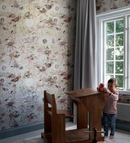 Meadow mural van Borastapeter bloemen behang voor meisjeskamer en babykamer 9434W